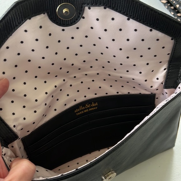 Stella&Dot Shift tote bag, black perforated saffiano - Picture 12 of 12